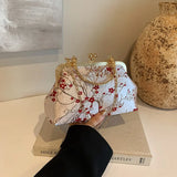 Gold Velvet Evening Bag Clutch Bag Women 2025 French Vintage Luxury Chain Purse Elegant Fashion Purse Wedding Party Handbag Gold Velvet Evening Bag Clutch Bag Women 2025 French Vintage Luxury Chain Purse Elegant Fashion Purse Wedding Party Handbag