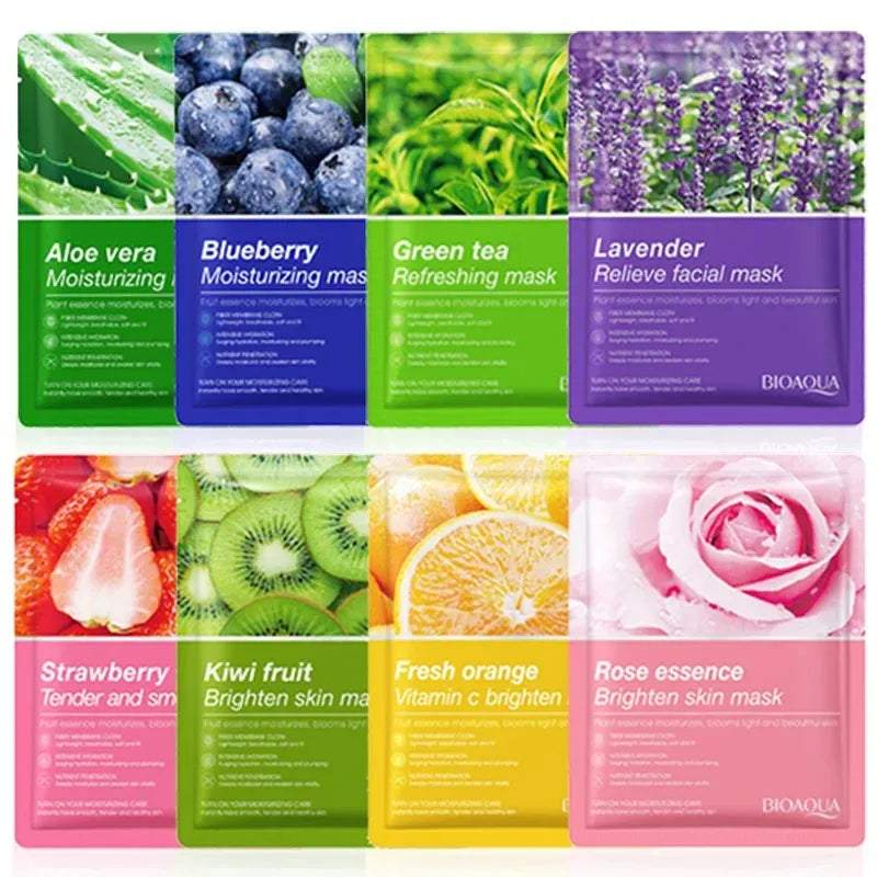 8pcs Natural Plant Face Mask Beauty Skincare Facial Masks Moisturizing Firming Hydrating Facial Mask Face Care Korean Cosmetics 8pcs Natural Plant Face Mask Beauty Skincare Facial Masks Moisturizing Firming Hydrating Facial Mask Face Care Korean Cosmetics