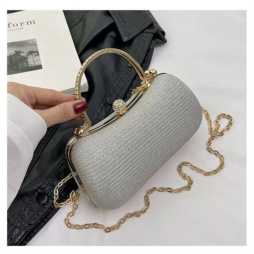 Wedding Bridal Beaded Women Evening Bag Dinner Bag Chain Shoulder Handbags Elegant Rhinestones Clutch Egg Shape Evening Bag Wedding Bridal Beaded Women Evening Bag Dinner Bag Chain Shoulder Handbags Elegant Rhinestones Clutch Egg Shape Evening Bag