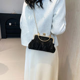 Gold Velvet Evening Bag Clutch Bag Women 2025 French Vintage Luxury Chain Purse Elegant Fashion Purse Wedding Party Handbag Gold Velvet Evening Bag Clutch Bag Women 2025 French Vintage Luxury Chain Purse Elegant Fashion Purse Wedding Party Handbag