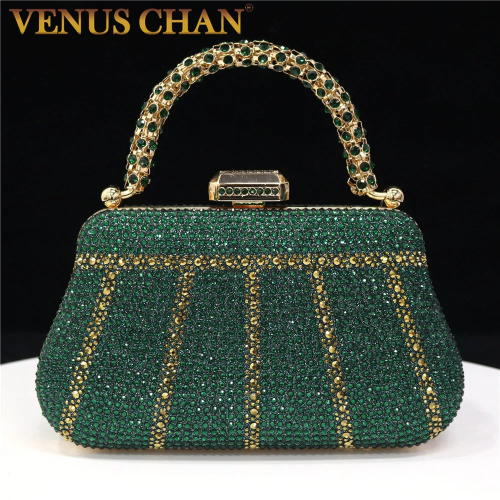 Popular In Nigeria Exquisite Evening Bags With Diamond Design Fashion Handle Clutch Rhinestone Embellished Long Chain Bag Popular In Nigeria Exquisite Evening Bags With Diamond Design Fashion Handle Clutch Rhinestone Embellished Long Chain Bag