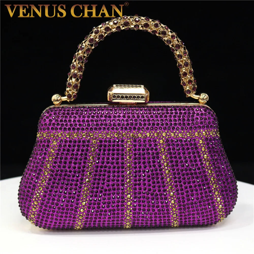 Popular In Nigeria Exquisite Evening Bags With Diamond Design Fashion Handle Clutch Rhinestone Embellished Long Chain Bag Popular In Nigeria Exquisite Evening Bags With Diamond Design Fashion Handle Clutch Rhinestone Embellished Long Chain Bag