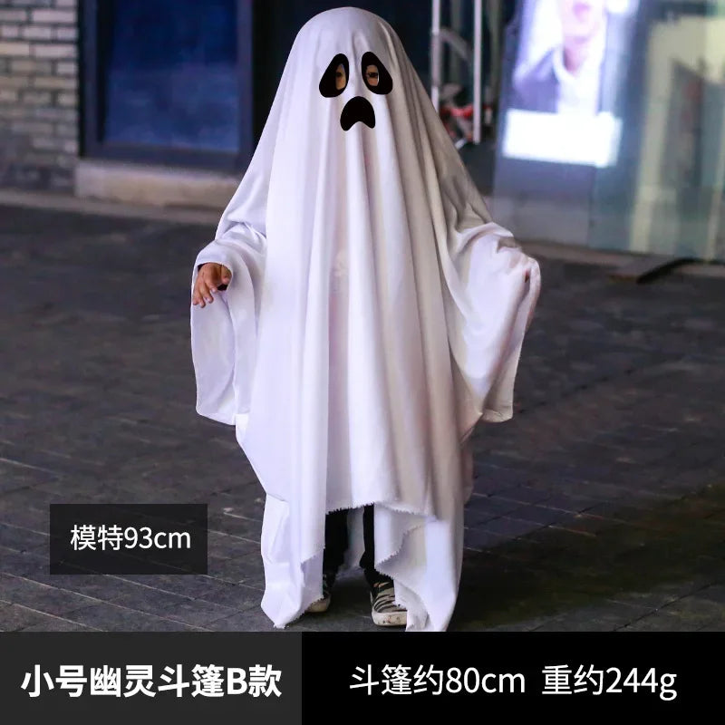 Halloween Ghost Costume Children Adult Masquerade Ghost Cape Holiday Funny Dress Up cosplay Halloween Decoration
