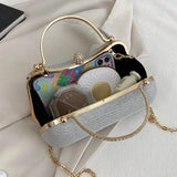 Wedding Bridal Beaded Women Evening Bag Dinner Bag Chain Shoulder Handbags Elegant Rhinestones Clutch Egg Shape Evening Bag Wedding Bridal Beaded Women Evening Bag Dinner Bag Chain Shoulder Handbags Elegant Rhinestones Clutch Egg Shape Evening Bag