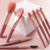 Set of 8 Soft Bristle Make Up Brushes Premium Synthetic With Bag Eyeshadow Brush Eye Facial Beauty Foundation Brush Set of 8 Soft Bristle Make Up Brushes Premium Synthetic With Bag Eyeshadow Brush Eye Facial Beauty Foundation Brush