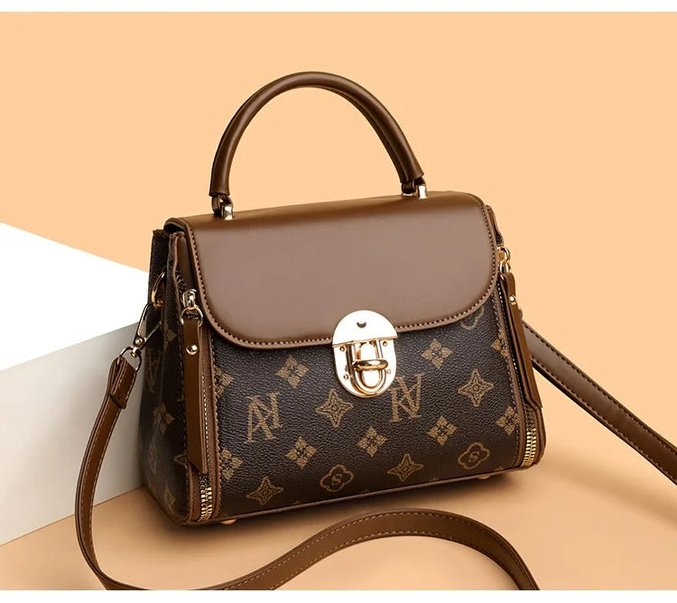 Bags for Women, Printed Fashionable Hand-Held Locks, Commuting Small Square Bag, Fashionable and Versatile Shoulder Crossbody Ba Bags for Women, Printed Fashionable Hand-Held Locks, Commuting Small Square Bag, Fashionable and Versatile Shoulder Crossbody Ba
