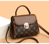 Bags for Women, Printed Fashionable Hand-Held Locks, Commuting Small Square Bag, Fashionable and Versatile Shoulder Crossbody Ba Bags for Women, Printed Fashionable Hand-Held Locks, Commuting Small Square Bag, Fashionable and Versatile Shoulder Crossbody Ba