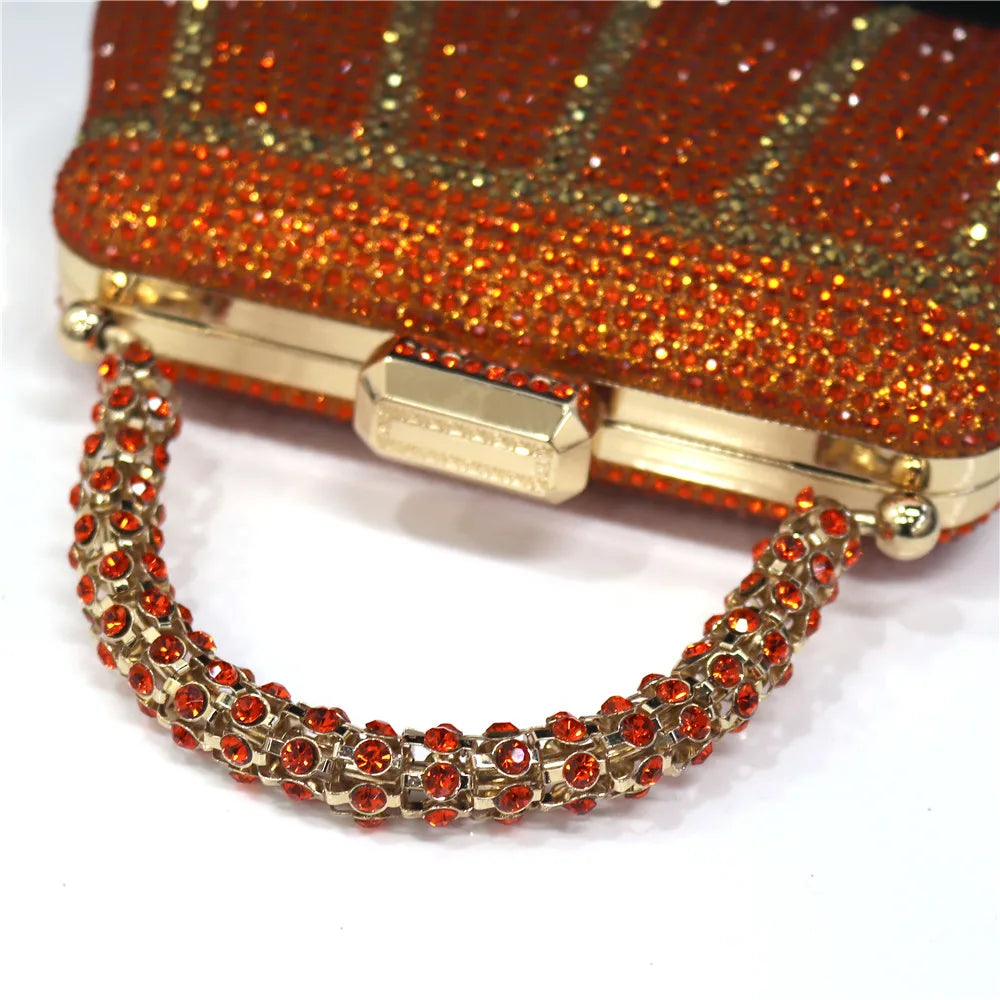 Popular In Nigeria Exquisite Evening Bags With Diamond Design Fashion Handle Clutch Rhinestone Embellished Long Chain Bag Popular In Nigeria Exquisite Evening Bags With Diamond Design Fashion Handle Clutch Rhinestone Embellished Long Chain Bag