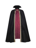 Adult Kids Halloween Costume Dracula  Vampire Cosplay Cape Stand Collar Golden Border Cloak With Buckles Medieval Horror Outfit Adult Kids Halloween Costume Dracula  Vampire Cosplay Cape Stand Collar Golden Border Cloak With Buckles Medieval Horror Outfit