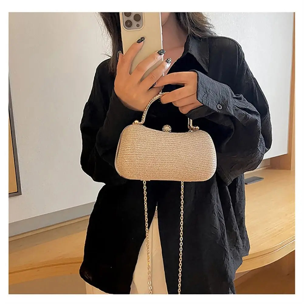 Wedding Bridal Beaded Women Evening Bag Dinner Bag Chain Shoulder Handbags Elegant Rhinestones Clutch Egg Shape Evening Bag Wedding Bridal Beaded Women Evening Bag Dinner Bag Chain Shoulder Handbags Elegant Rhinestones Clutch Egg Shape Evening Bag