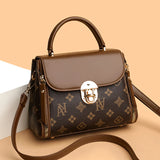 Bags for Women, Printed Fashionable Hand-Held Locks, Commuting Small Square Bag, Fashionable and Versatile Shoulder Crossbody Ba Bags for Women, Printed Fashionable Hand-Held Locks, Commuting Small Square Bag, Fashionable and Versatile Shoulder Crossbody Ba