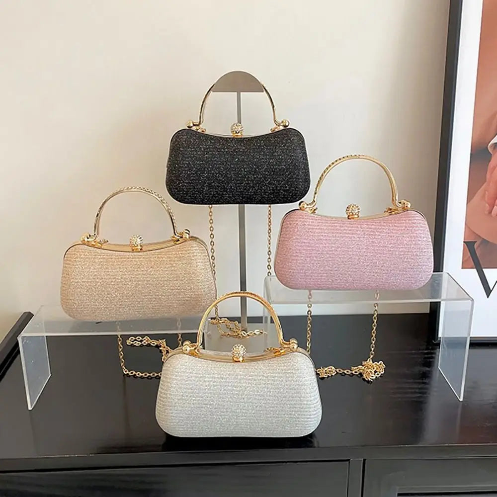 Wedding Bridal Beaded Women Evening Bag Dinner Bag Chain Shoulder Handbags Elegant Rhinestones Clutch Egg Shape Evening Bag Wedding Bridal Beaded Women Evening Bag Dinner Bag Chain Shoulder Handbags Elegant Rhinestones Clutch Egg Shape Evening Bag