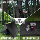 3 In 1 Outdoor Military Raincoat Hooded Sleeve Waterproof Rain Poncho Motorcycle Rain Cover Camping Hiking Travel Rainwear Tent 3 In 1 Outdoor Military Raincoat Hooded Sleeve Waterproof Rain Poncho Motorcycle Rain Cover Camping Hiking Travel Rainwear Tent