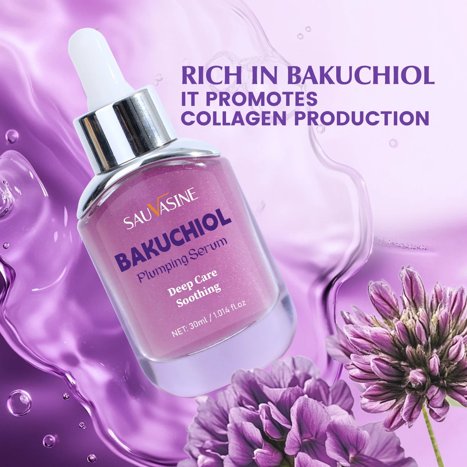 30ml Bakuchiol Plumping Serum Skin Moisturizing & Soothing Essence for Women Smoothing Fine Lines Enhances Firmness & Elasticity 30ml Bakuchiol Plumping Serum Skin Moisturizing & Soothing Essence for Women Smoothing Fine Lines Enhances Firmness & Elasticity