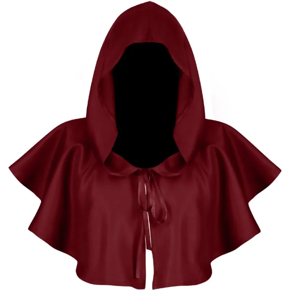Halloween Adult Solid Costume Death Cloak Medieval Hooded Costume Cloak Movie Cosplay Clothing Party Clothes
