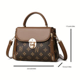 Bags for Women, Printed Fashionable Hand-Held Locks, Commuting Small Square Bag, Fashionable and Versatile Shoulder Crossbody Ba Bags for Women, Printed Fashionable Hand-Held Locks, Commuting Small Square Bag, Fashionable and Versatile Shoulder Crossbody Ba