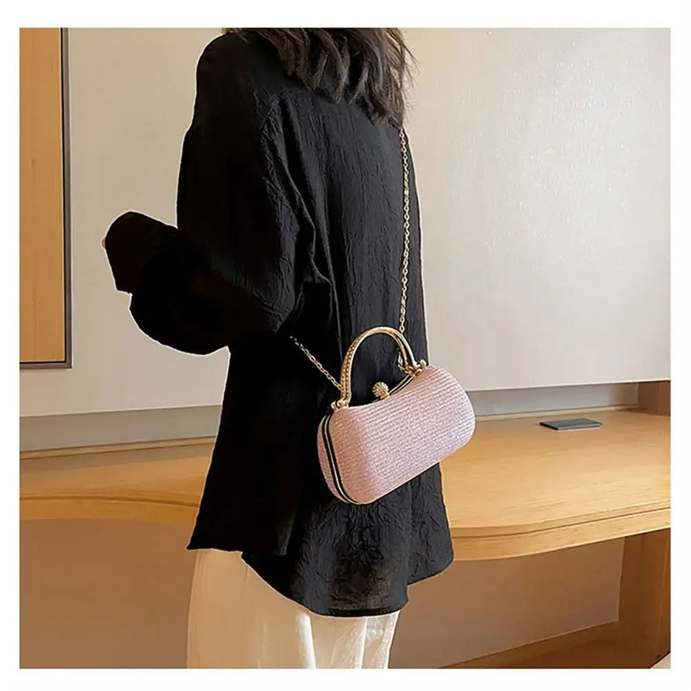 Wedding Bridal Beaded Women Evening Bag Dinner Bag Chain Shoulder Handbags Elegant Rhinestones Clutch Egg Shape Evening Bag Wedding Bridal Beaded Women Evening Bag Dinner Bag Chain Shoulder Handbags Elegant Rhinestones Clutch Egg Shape Evening Bag