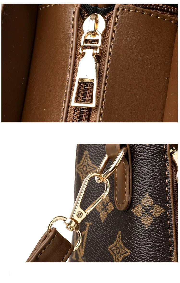 Bags for Women, Printed Fashionable Hand-Held Locks, Commuting Small Square Bag, Fashionable and Versatile Shoulder Crossbody Ba