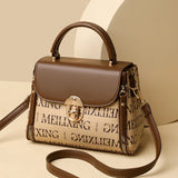 Bags for Women, Printed Fashionable Hand-Held Locks, Commuting Small Square Bag, Fashionable and Versatile Shoulder Crossbody Ba Bags for Women, Printed Fashionable Hand-Held Locks, Commuting Small Square Bag, Fashionable and Versatile Shoulder Crossbody Ba