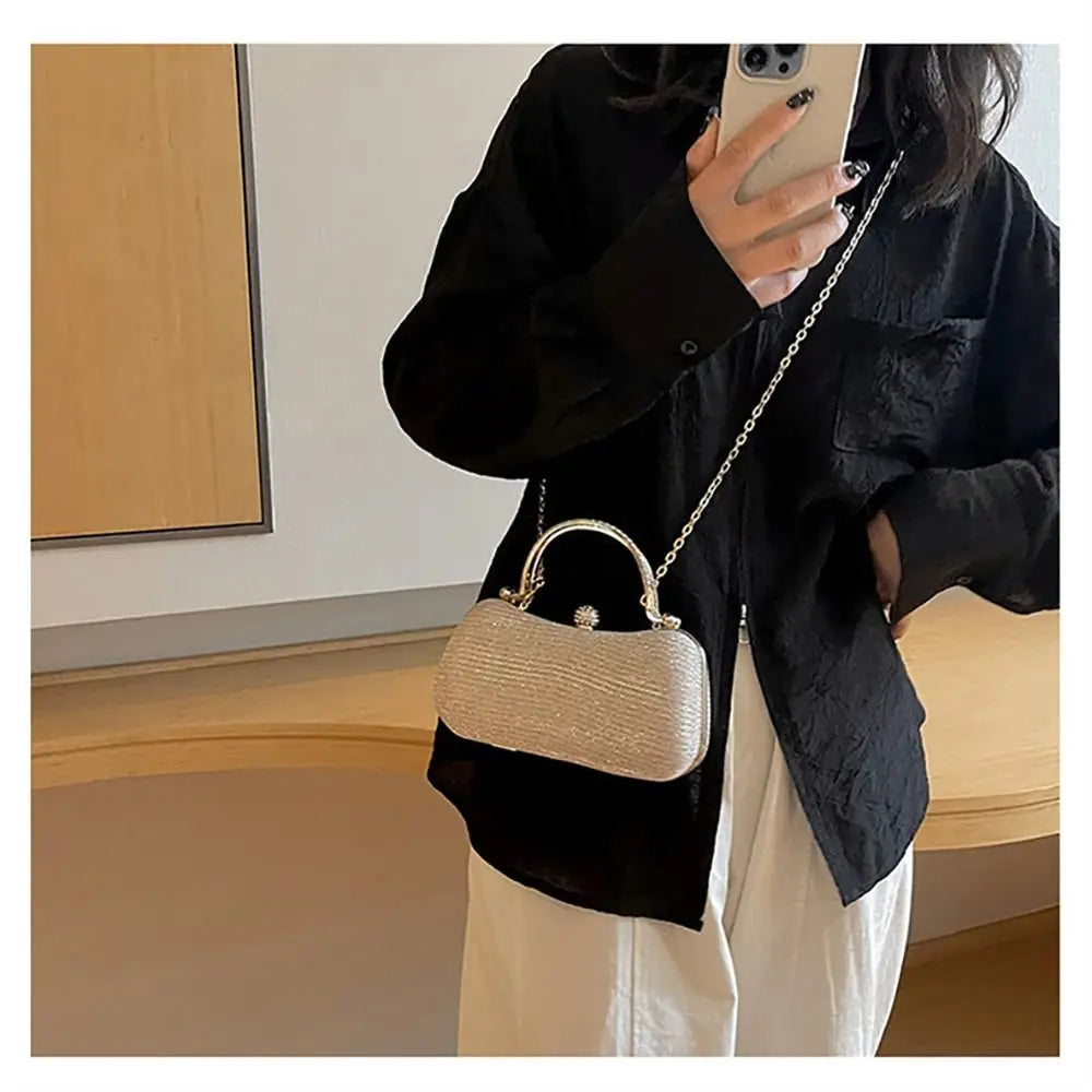 Wedding Bridal Beaded Women Evening Bag Dinner Bag Chain Shoulder Handbags Elegant Rhinestones Clutch Egg Shape Evening Bag Wedding Bridal Beaded Women Evening Bag Dinner Bag Chain Shoulder Handbags Elegant Rhinestones Clutch Egg Shape Evening Bag