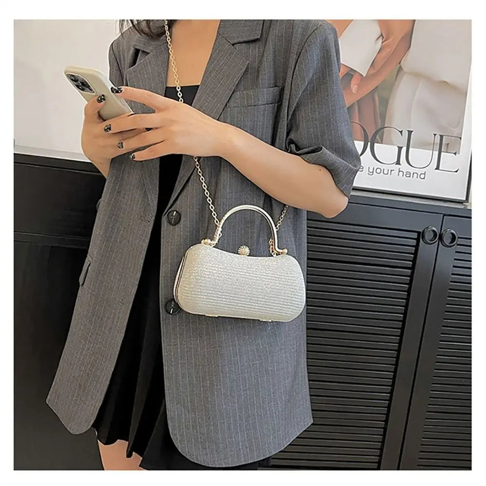 Wedding Bridal Beaded Women Evening Bag Dinner Bag Chain Shoulder Handbags Elegant Rhinestones Clutch Egg Shape Evening Bag Wedding Bridal Beaded Women Evening Bag Dinner Bag Chain Shoulder Handbags Elegant Rhinestones Clutch Egg Shape Evening Bag