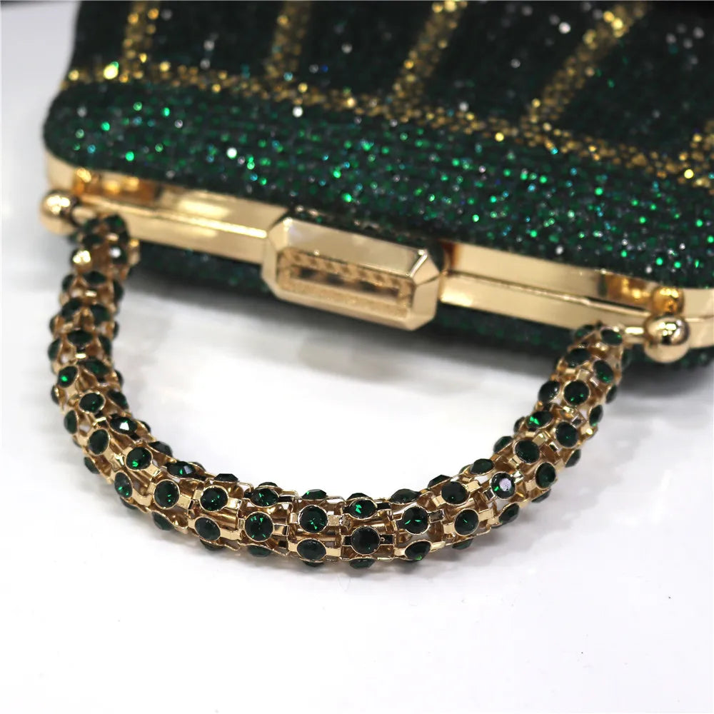 Popular In Nigeria Exquisite Evening Bags With Diamond Design Fashion Handle Clutch Rhinestone Embellished Long Chain Bag Popular In Nigeria Exquisite Evening Bags With Diamond Design Fashion Handle Clutch Rhinestone Embellished Long Chain Bag