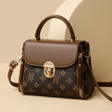 Bags for Women, Printed Fashionable Hand-Held Locks, Commuting Small Square Bag, Fashionable and Versatile Shoulder Crossbody Ba Bags for Women, Printed Fashionable Hand-Held Locks, Commuting Small Square Bag, Fashionable and Versatile Shoulder Crossbody Ba