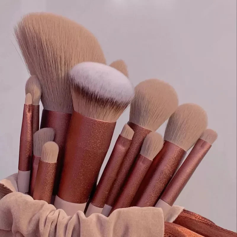 13 PCS Makeup Brushes Set Eye Shadow Foundation Women Cosmetic Brush Eyeshadow Blush Beauty Soft Make Up Tools Bag 13 PCS Makeup Brushes Set Eye Shadow Foundation Women Cosmetic Brush Eyeshadow Blush Beauty Soft Make Up Tools Bag