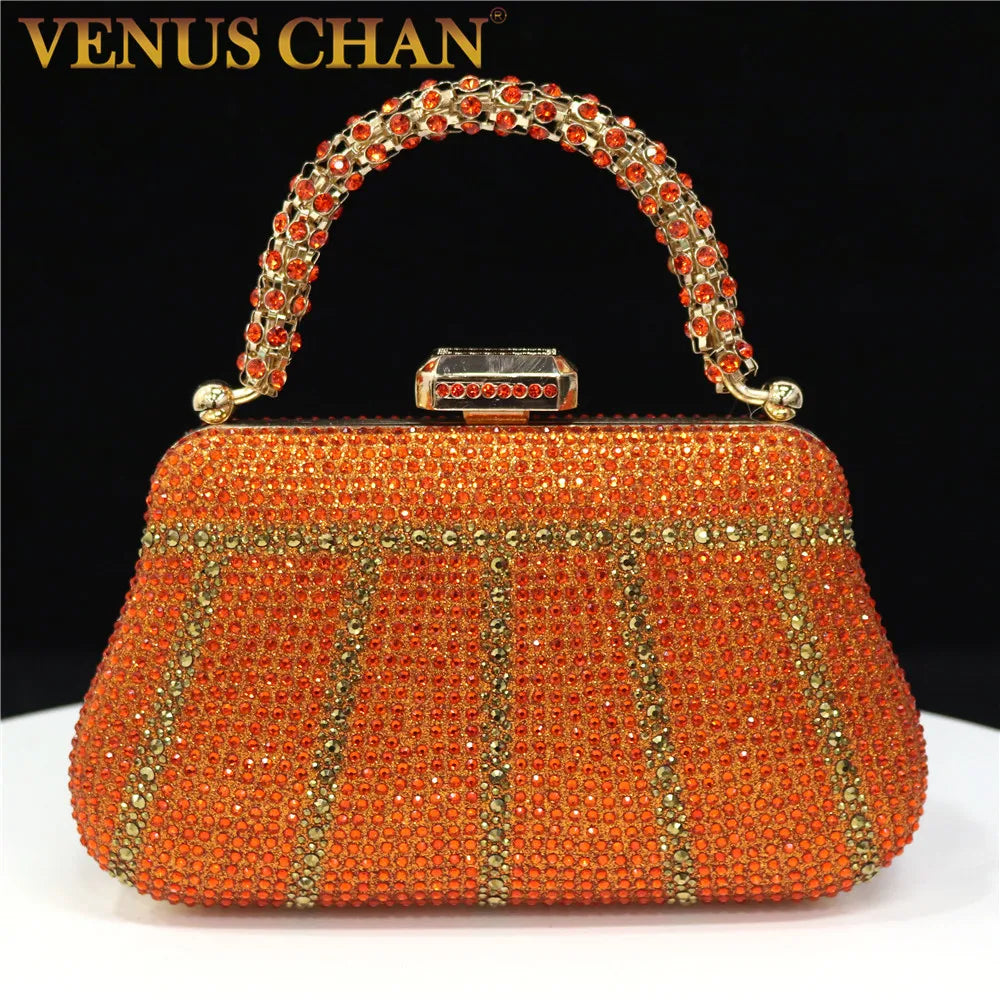 Popular In Nigeria Exquisite Evening Bags With Diamond Design Fashion Handle Clutch Rhinestone Embellished Long Chain Bag Popular In Nigeria Exquisite Evening Bags With Diamond Design Fashion Handle Clutch Rhinestone Embellished Long Chain Bag