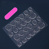 24 PCs Short French Simple Solid Color Glitter Nails with 1 Jelly Gel and 1 Nail File 24 PCs Short French Simple Solid Color Glitter Nails with 1 Jelly Gel and 1 Nail File