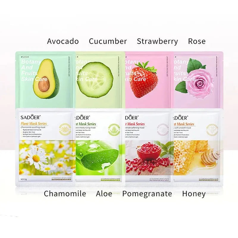 8pcs Natural Plant Face Mask Beauty Skincare Facial Masks Moisturizing Firming Hydrating Facial Mask Face Care Korean Cosmetics 8pcs Natural Plant Face Mask Beauty Skincare Facial Masks Moisturizing Firming Hydrating Facial Mask Face Care Korean Cosmetics