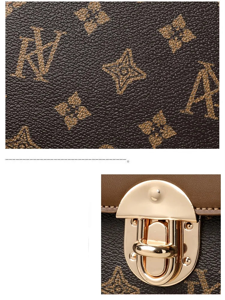 Bags for Women, Printed Fashionable Hand-Held Locks, Commuting Small Square Bag, Fashionable and Versatile Shoulder Crossbody Ba Bags for Women, Printed Fashionable Hand-Held Locks, Commuting Small Square Bag, Fashionable and Versatile Shoulder Crossbody Ba