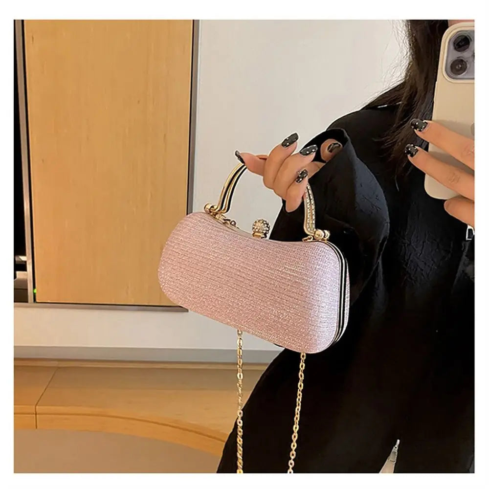 Wedding Bridal Beaded Women Evening Bag Dinner Bag Chain Shoulder Handbags Elegant Rhinestones Clutch Egg Shape Evening Bag Wedding Bridal Beaded Women Evening Bag Dinner Bag Chain Shoulder Handbags Elegant Rhinestones Clutch Egg Shape Evening Bag