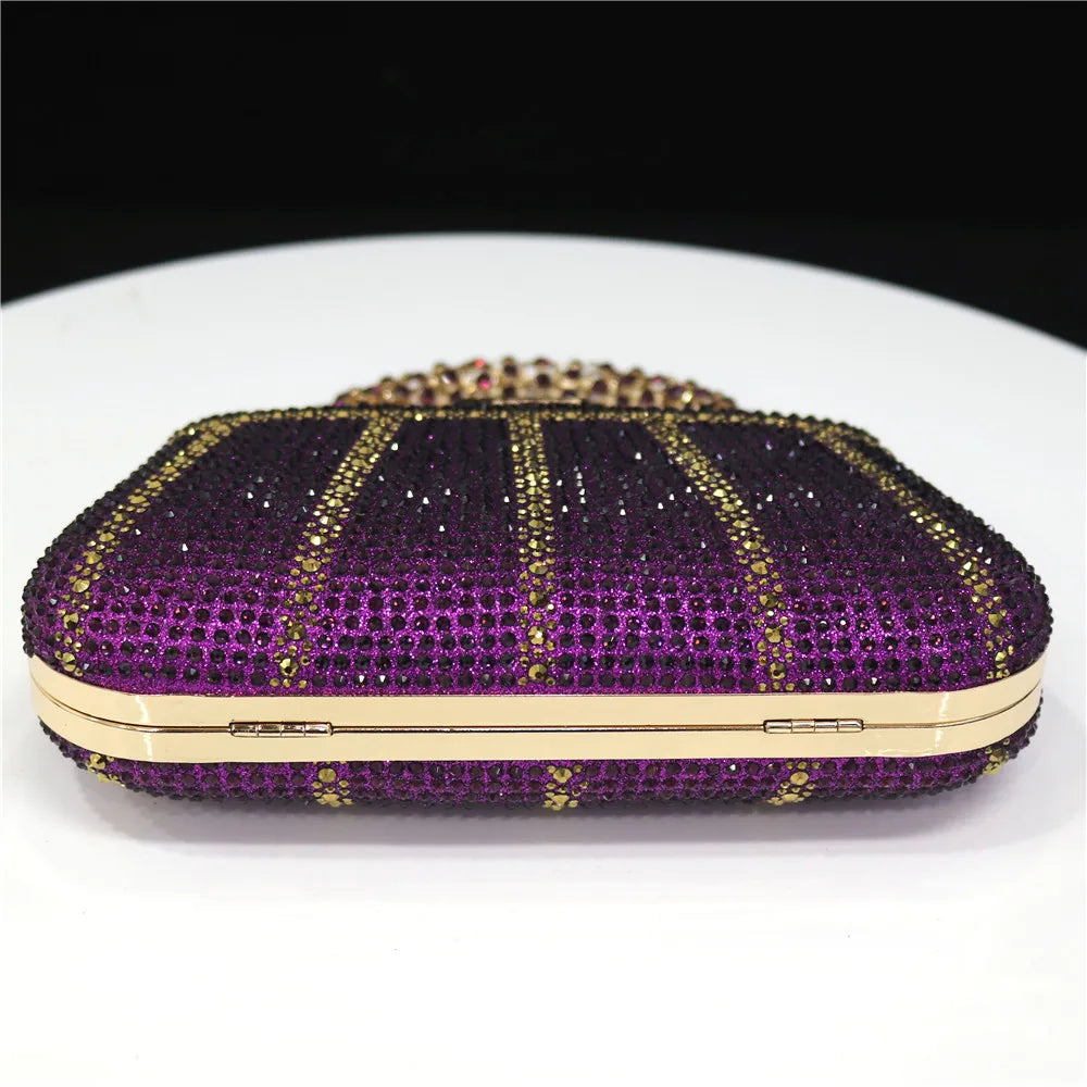 Popular In Nigeria Exquisite Evening Bags With Diamond Design Fashion Handle Clutch Rhinestone Embellished Long Chain Bag Popular In Nigeria Exquisite Evening Bags With Diamond Design Fashion Handle Clutch Rhinestone Embellished Long Chain Bag