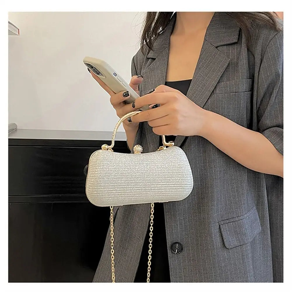 Wedding Bridal Beaded Women Evening Bag Dinner Bag Chain Shoulder Handbags Elegant Rhinestones Clutch Egg Shape Evening Bag Wedding Bridal Beaded Women Evening Bag Dinner Bag Chain Shoulder Handbags Elegant Rhinestones Clutch Egg Shape Evening Bag