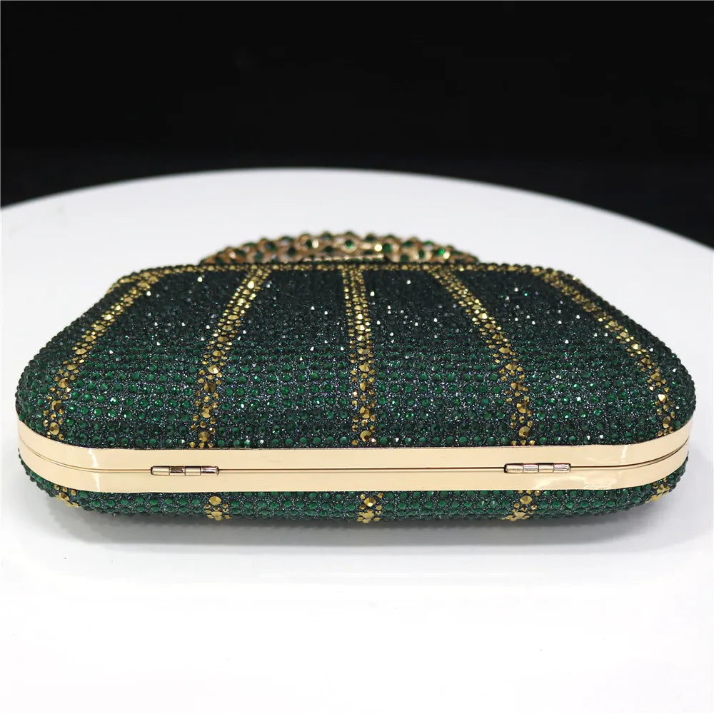Popular In Nigeria Exquisite Evening Bags With Diamond Design Fashion Handle Clutch Rhinestone Embellished Long Chain Bag Popular In Nigeria Exquisite Evening Bags With Diamond Design Fashion Handle Clutch Rhinestone Embellished Long Chain Bag
