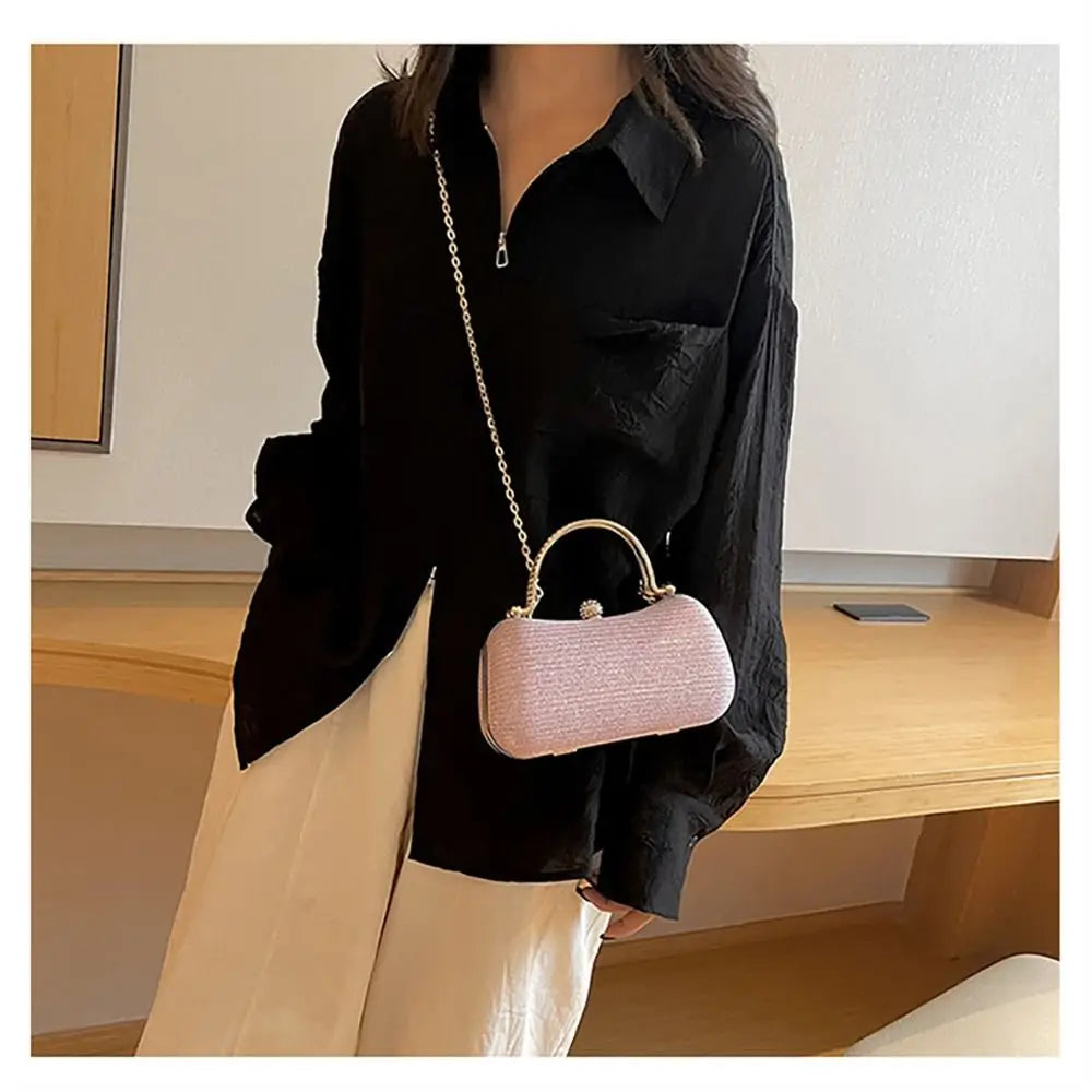 Wedding Bridal Beaded Women Evening Bag Dinner Bag Chain Shoulder Handbags Elegant Rhinestones Clutch Egg Shape Evening Bag Wedding Bridal Beaded Women Evening Bag Dinner Bag Chain Shoulder Handbags Elegant Rhinestones Clutch Egg Shape Evening Bag