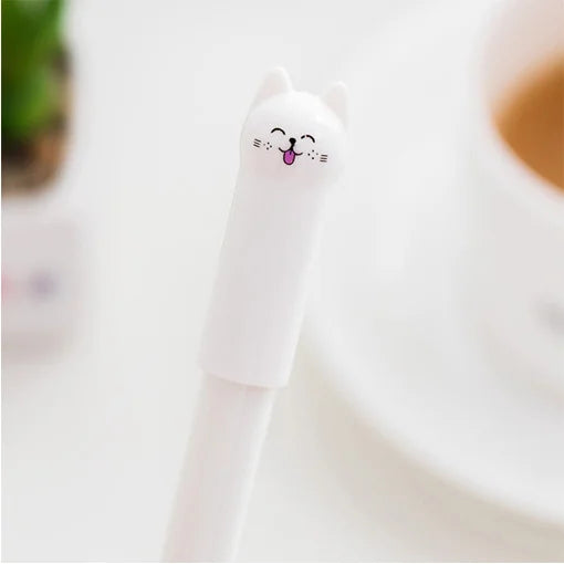 6 Piece Cute Creative Black Cat Gel Pen Stationery