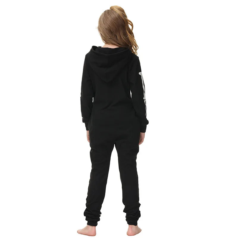 Halloween Cosplay Horror Skeleton Fluorescence Printing Costumes Adult Kids Death Skull Ghost Party Pajamas Parent Child Outfit Halloween Cosplay Horror Skeleton Fluorescence Printing Costumes Adult Kids Death Skull Ghost Party Pajamas Parent Child Outfit