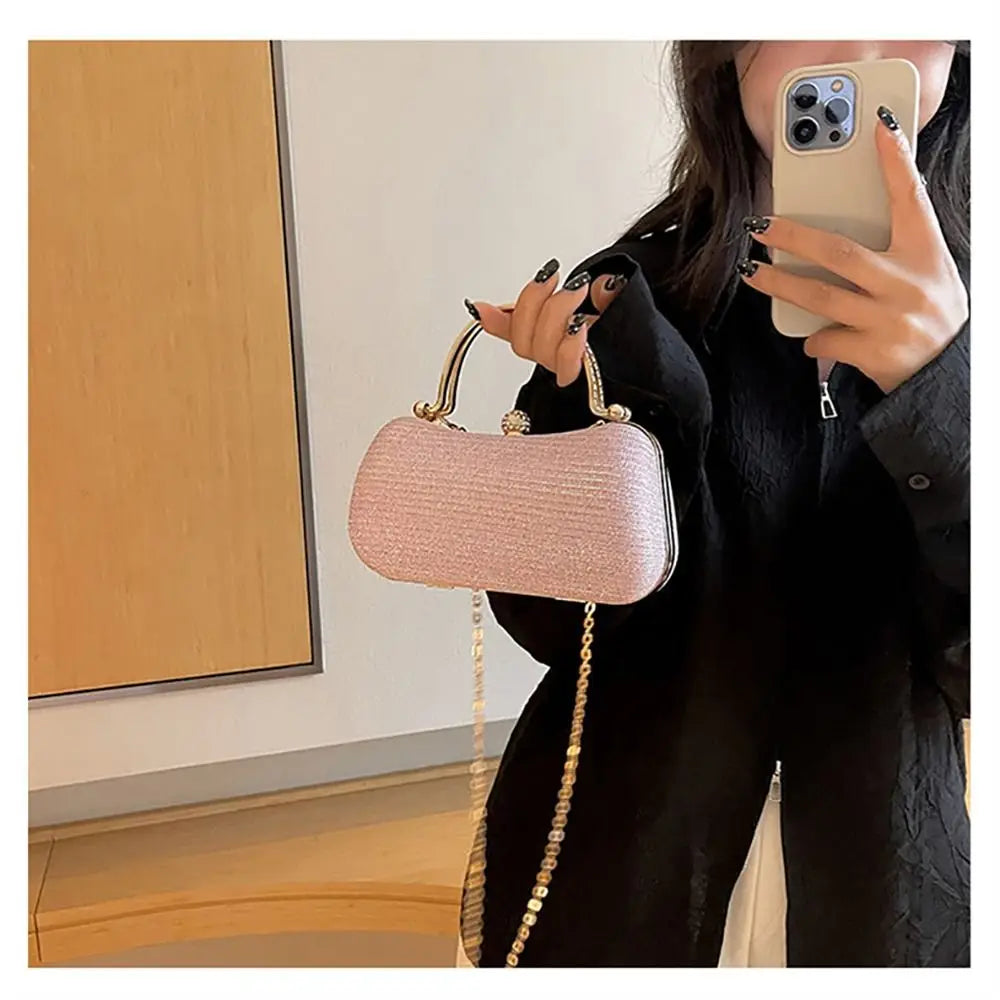 Wedding Bridal Beaded Women Evening Bag Dinner Bag Chain Shoulder Handbags Elegant Rhinestones Clutch Egg Shape Evening Bag Wedding Bridal Beaded Women Evening Bag Dinner Bag Chain Shoulder Handbags Elegant Rhinestones Clutch Egg Shape Evening Bag