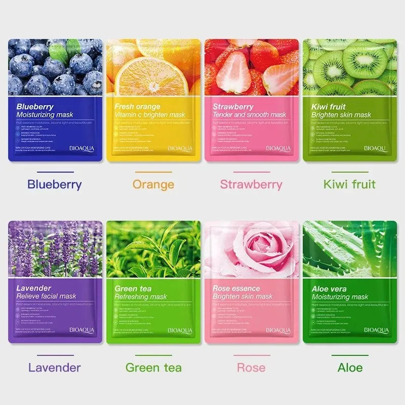 8pcs Natural Plant Face Mask Beauty Skincare Facial Masks Moisturizing Firming Hydrating Facial Mask Face Care Korean Cosmetics 8pcs Natural Plant Face Mask Beauty Skincare Facial Masks Moisturizing Firming Hydrating Facial Mask Face Care Korean Cosmetics