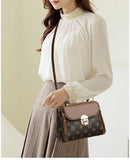 Bags for Women, Printed Fashionable Hand-Held Locks, Commuting Small Square Bag, Fashionable and Versatile Shoulder Crossbody Ba Bags for Women, Printed Fashionable Hand-Held Locks, Commuting Small Square Bag, Fashionable and Versatile Shoulder Crossbody Ba