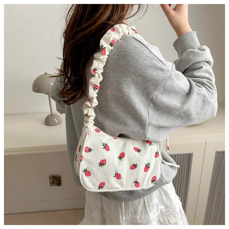 Women Nylon Crossbody Bag Fashion Casual Shoulder Bag for Girls Students Lightweight Portable Underarm Purse Handbag