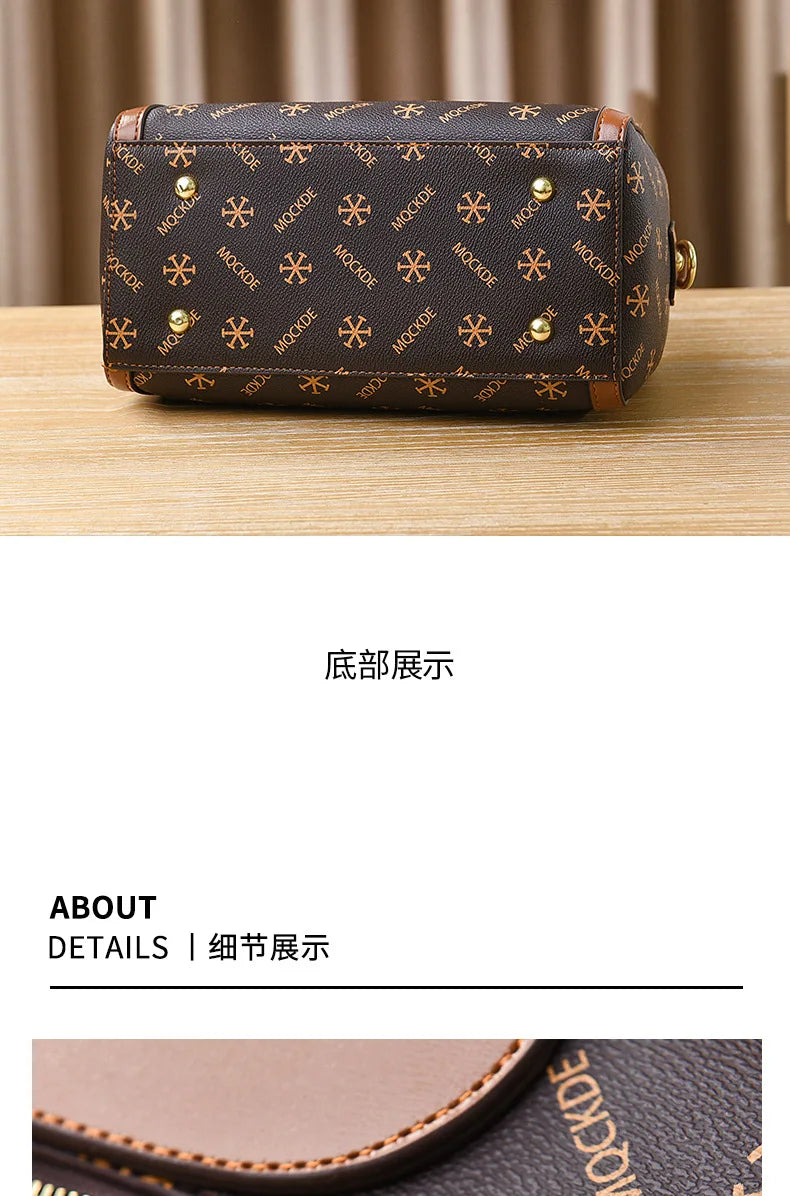 Fashionable Printed Women'S Crossbody Bag Large Capacity Handbag Classic Retro Shoulder Bags Commuting Tote Bag Small Square Bag