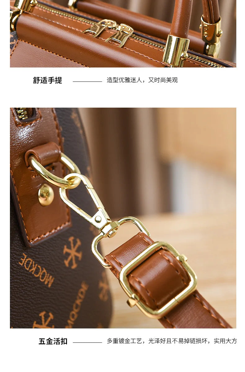 Fashionable Printed Women'S Crossbody Bag Large Capacity Handbag Classic Retro Shoulder Bags Commuting Tote Bag Small Square Bag