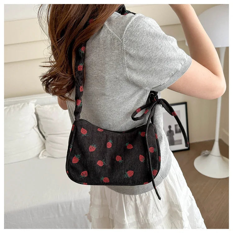 Women Nylon Crossbody Bag Fashion Casual Shoulder Bag for Girls Students Lightweight Portable Underarm Purse Handbag