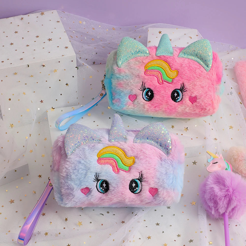 Large Capacity Pencil Bag Aesthetic School Cases Girl Kawaii Stationery Holder Bag Children Pen Case Students School Supplies