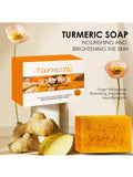 1/2/4/6Pcs Turmeric Kojic Acid Handmade Soap Scrub for Exfoliation, Moisturizing, Deep Cleansing, Spot Removal, Acne Removal
