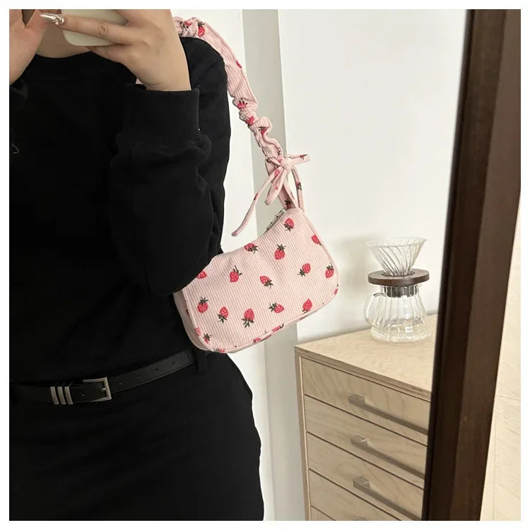 Women Nylon Crossbody Bag Fashion Casual Shoulder Bag for Girls Students Lightweight Portable Underarm Purse Handbag