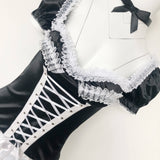 Halloween Costumes for Women's Sexy Cosplay Lingerie Exotic French Anime Maid Costume Dress S-6XL